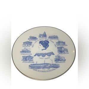 Vintage Blue and White Dinnerware Plate
